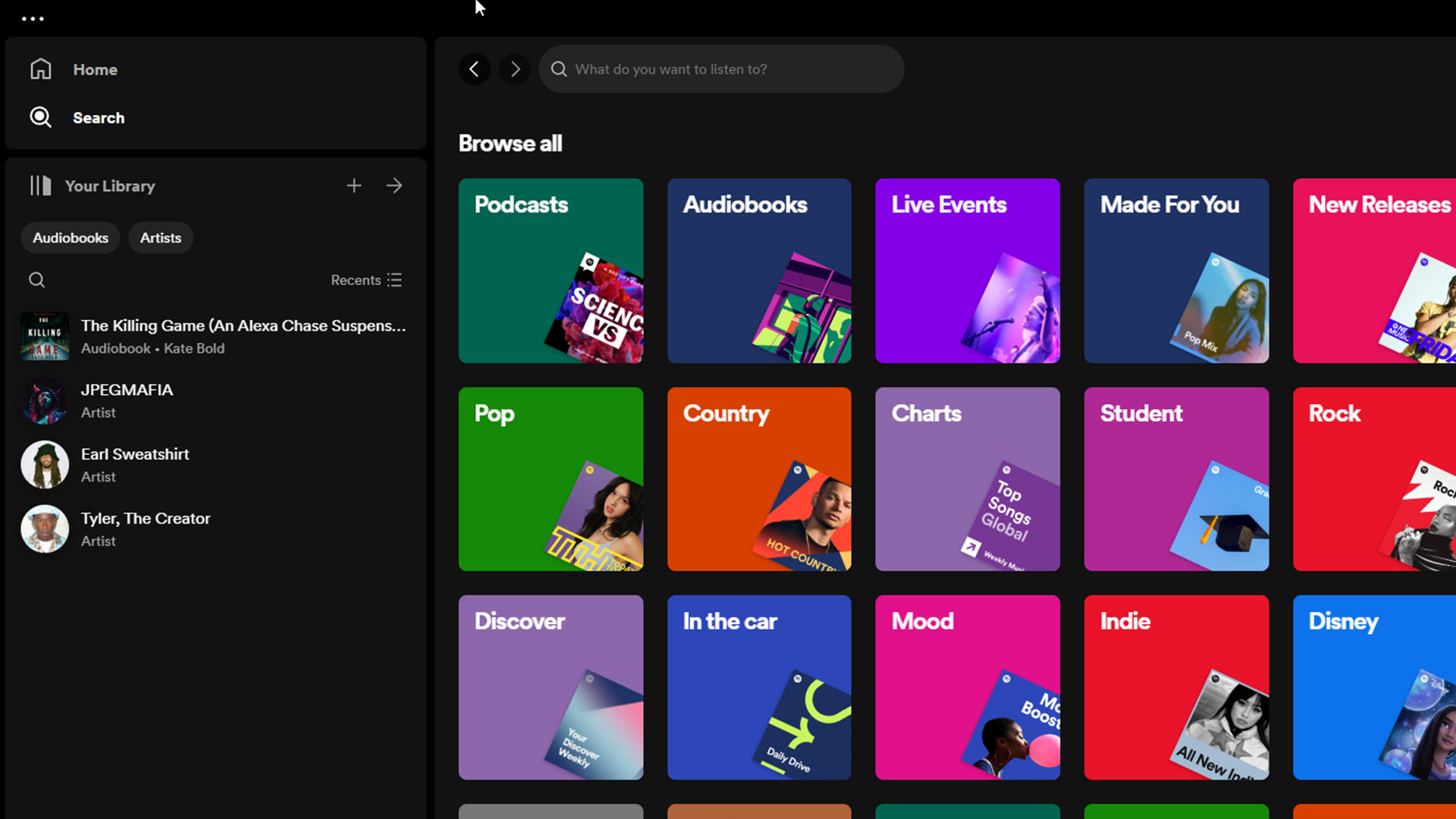 Spotify on Desktop