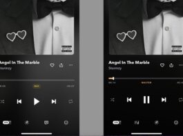 The old and new Tidal apps side by side, one displaying 